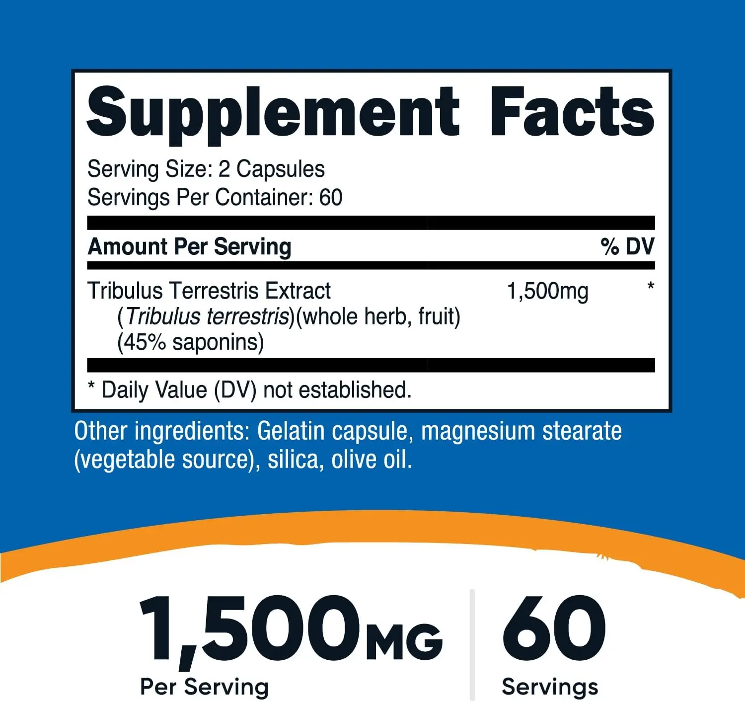 Nutricost Tribulus Terrestris Extract 1500mg Capsules